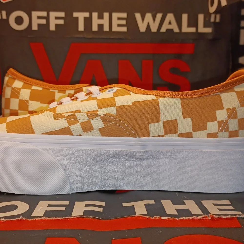 Vans Authentic Stacked Women's 8.5 Men's 7 Multi Checkered Sandstone VN0AKXXSST